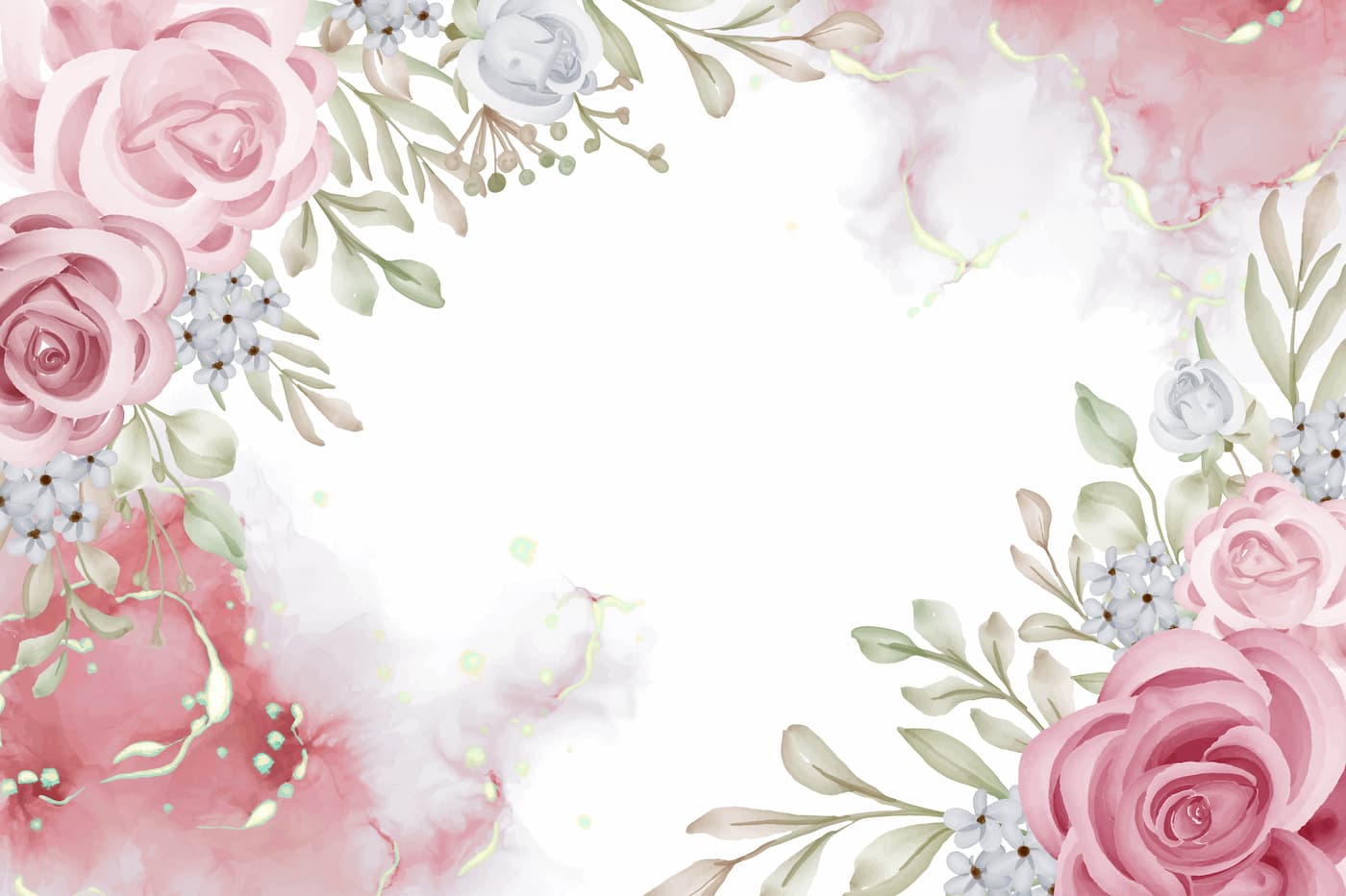Papier peint fleurs roses pastel