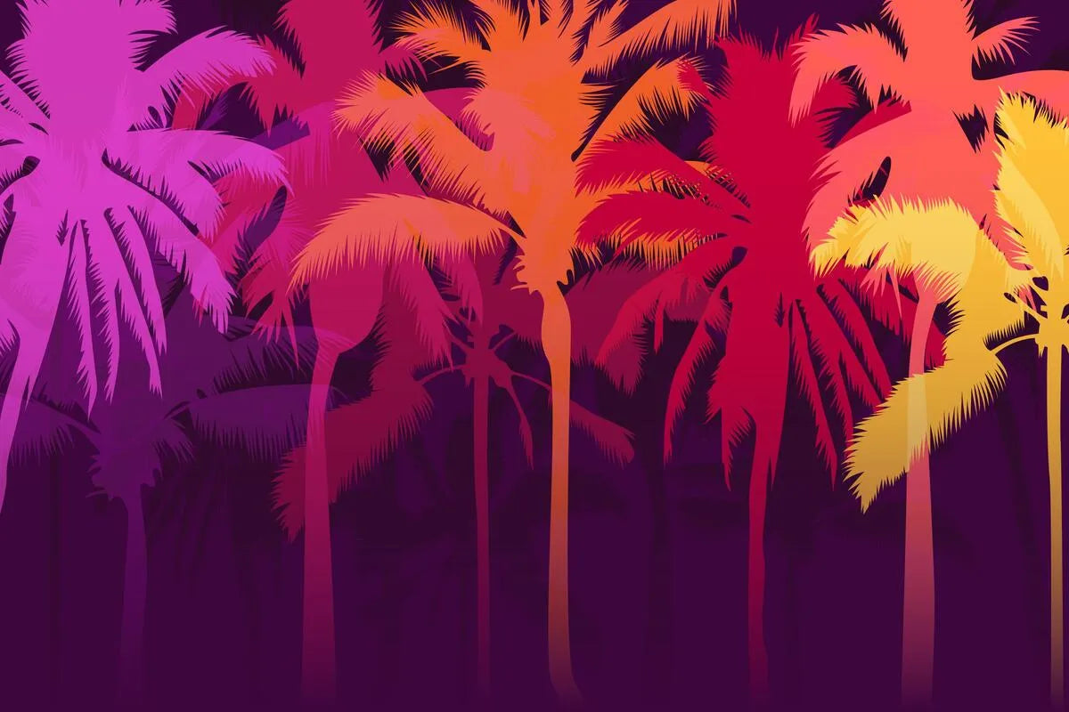 Papier peint palmiers tropicaux
