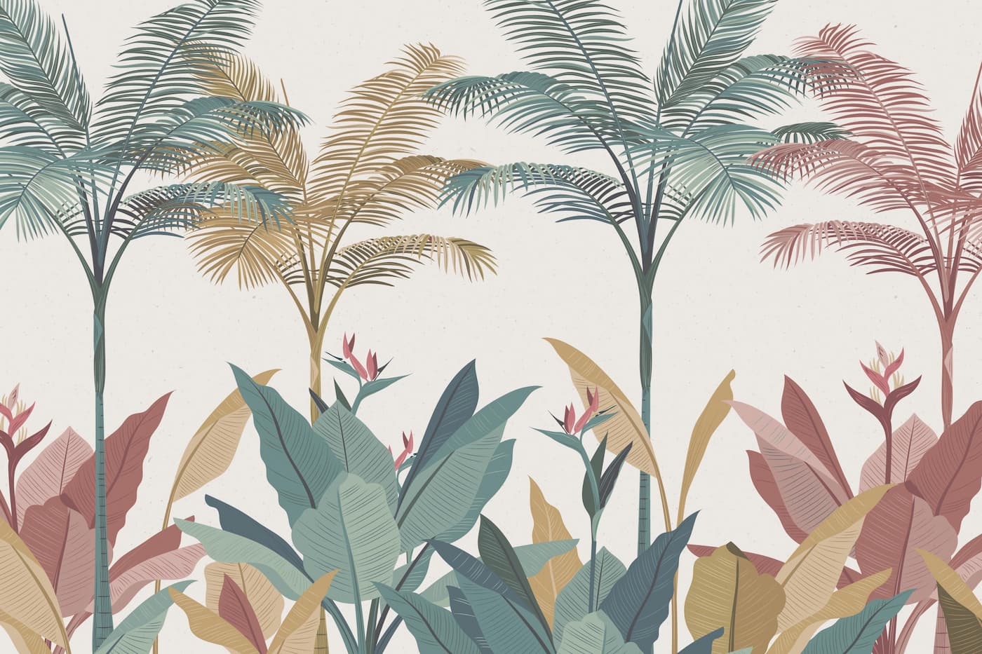 Papier peint arbres tropicaux