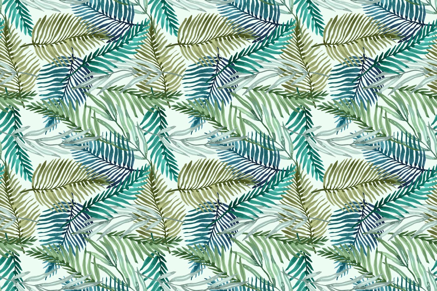 Papier peint feuillage palmiers tropicaux