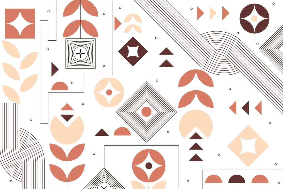 Papier peint scandinave géométrique
