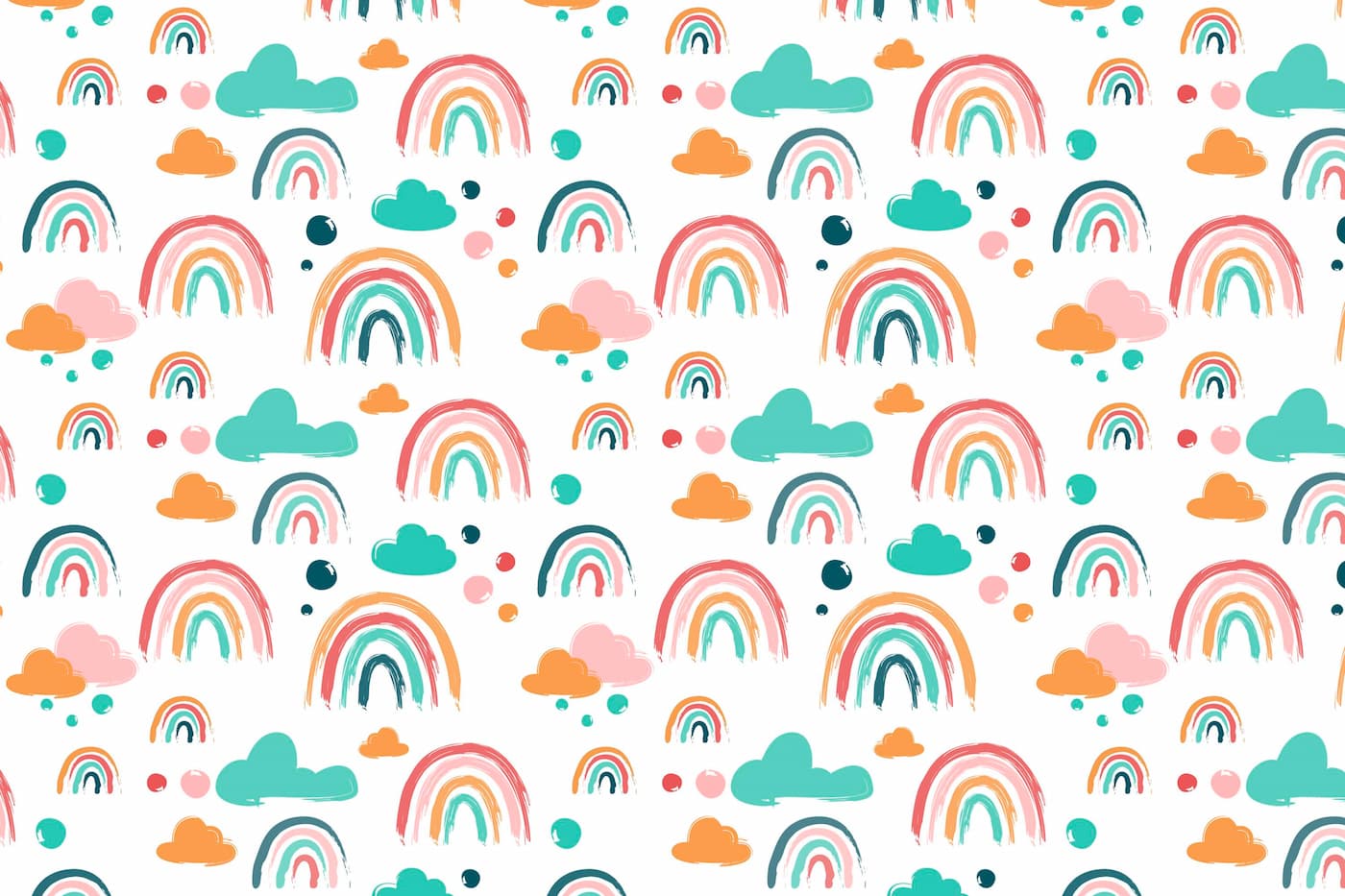 Papier peint arc en ciel enfant
