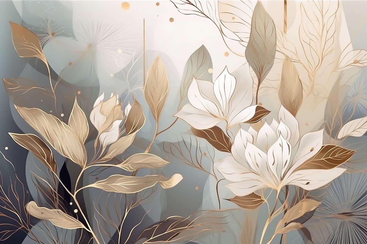 papier peint floral modern