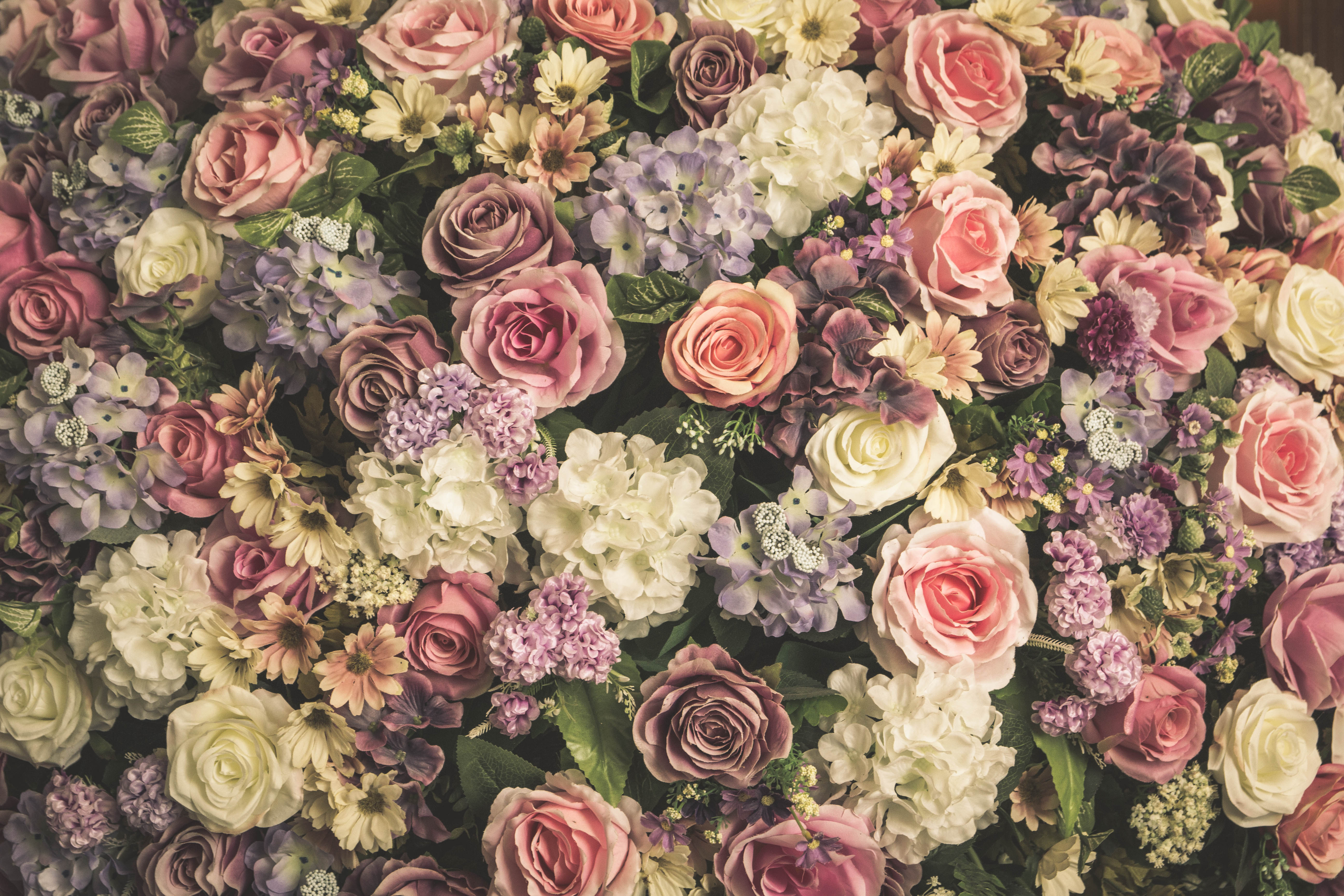 Papier peint bouquets de roses