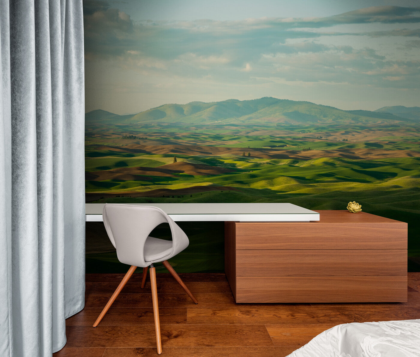 Papier peint plaines et montagnes