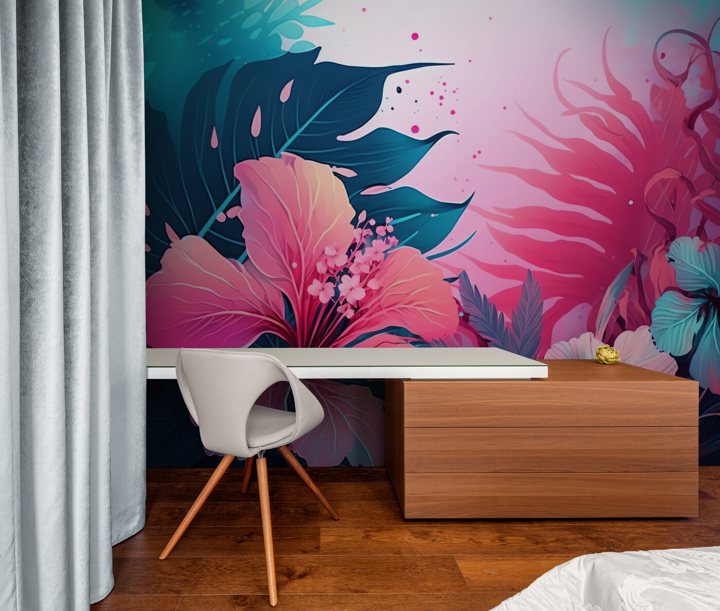 Papier peint paysage tropical design