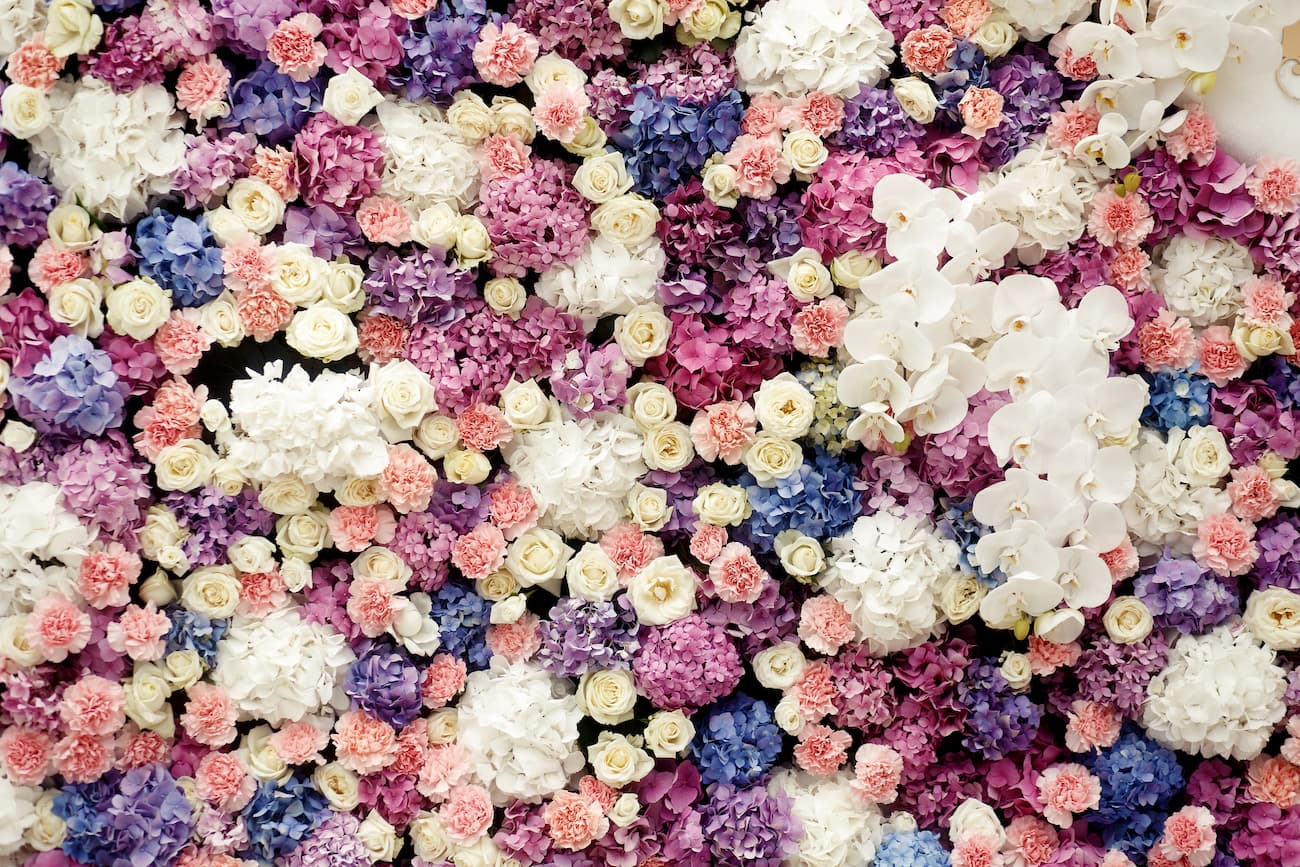 Papier peint bouquets de fleurs
