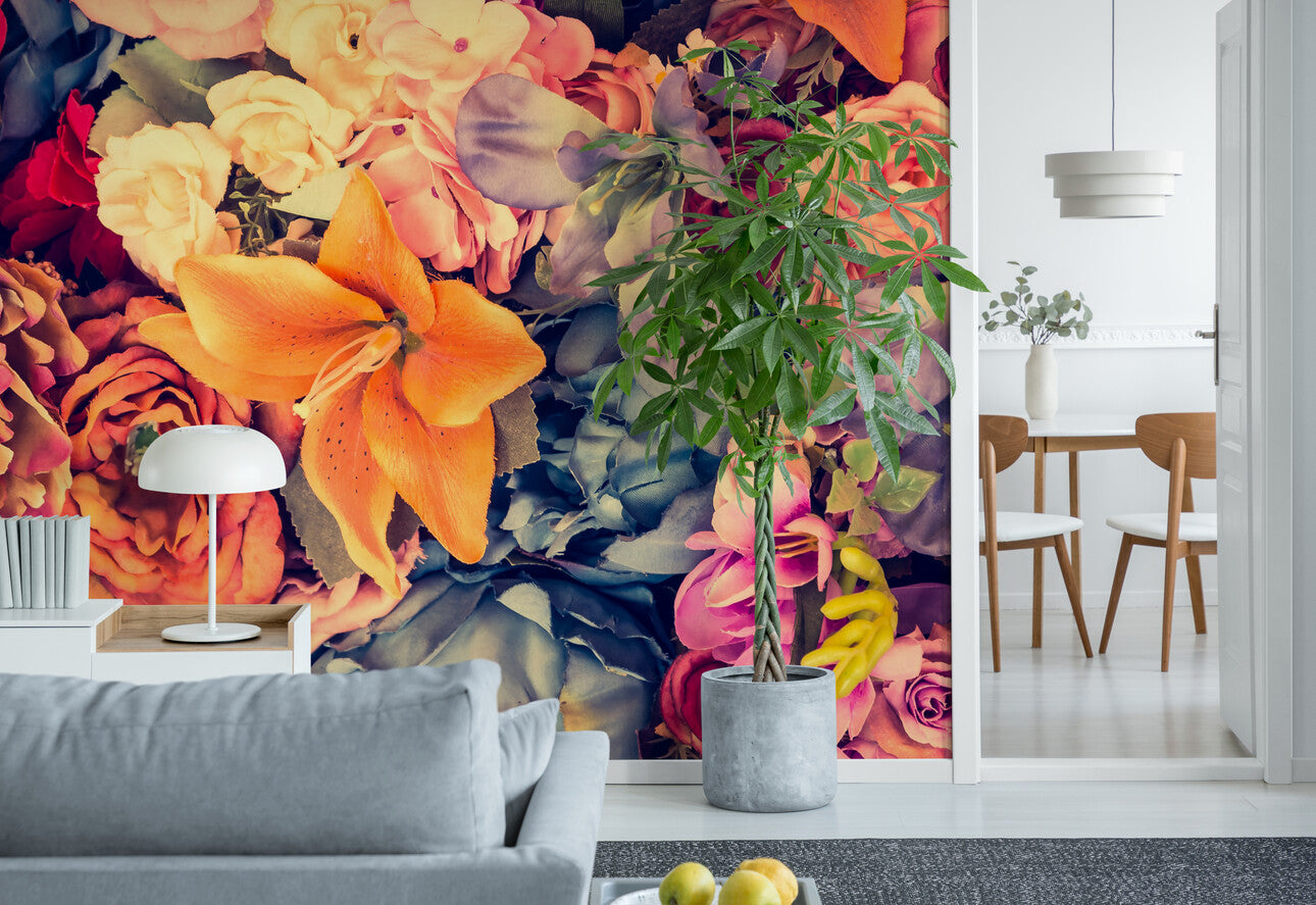 Papier peint bouquet de fleurs design
