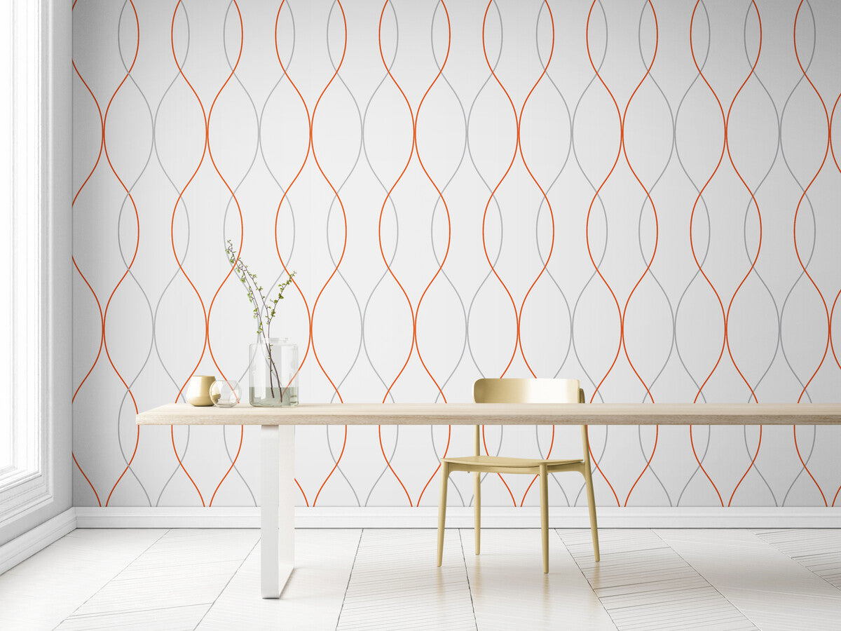 Papier peint motifs linéaire