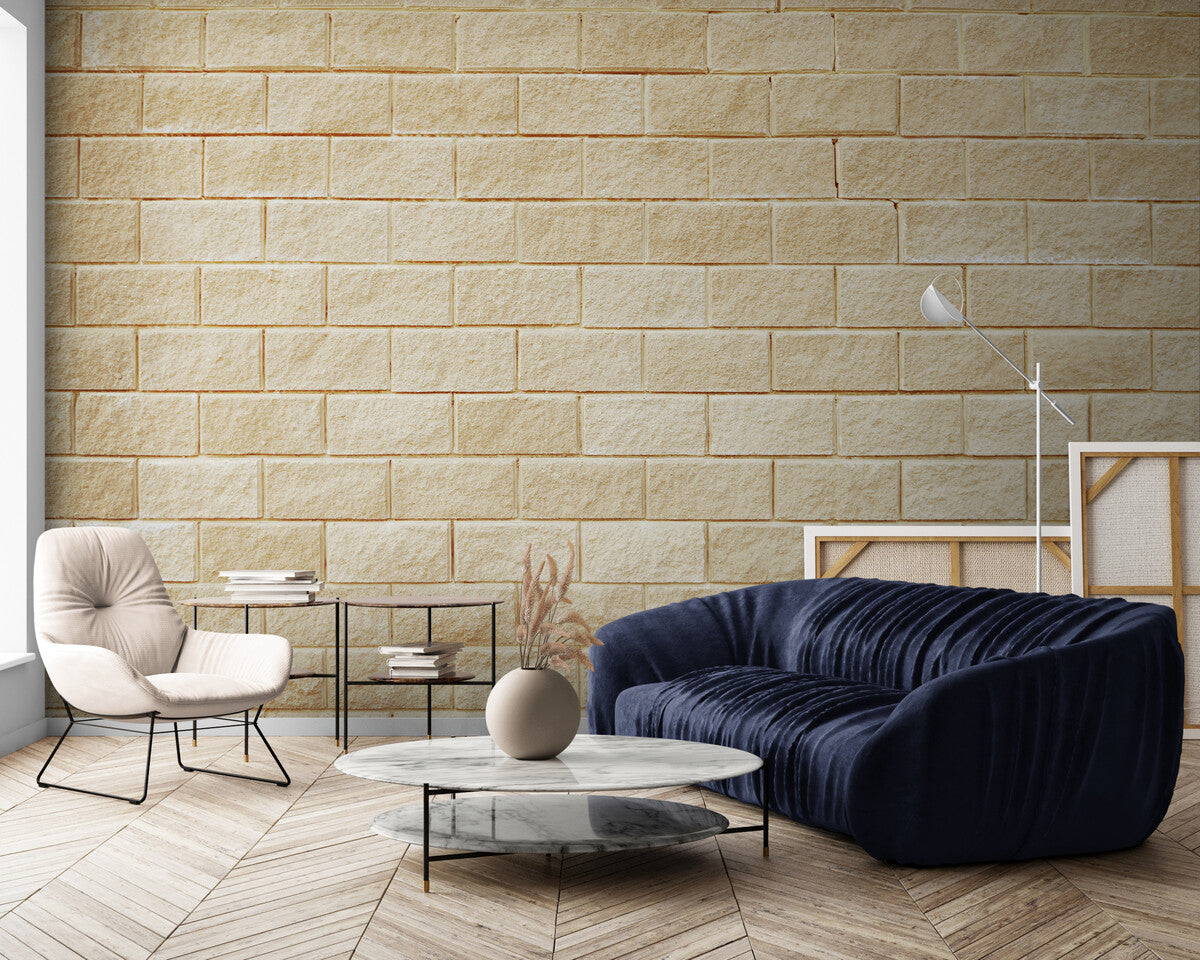 Papier peint mur de pierre beige