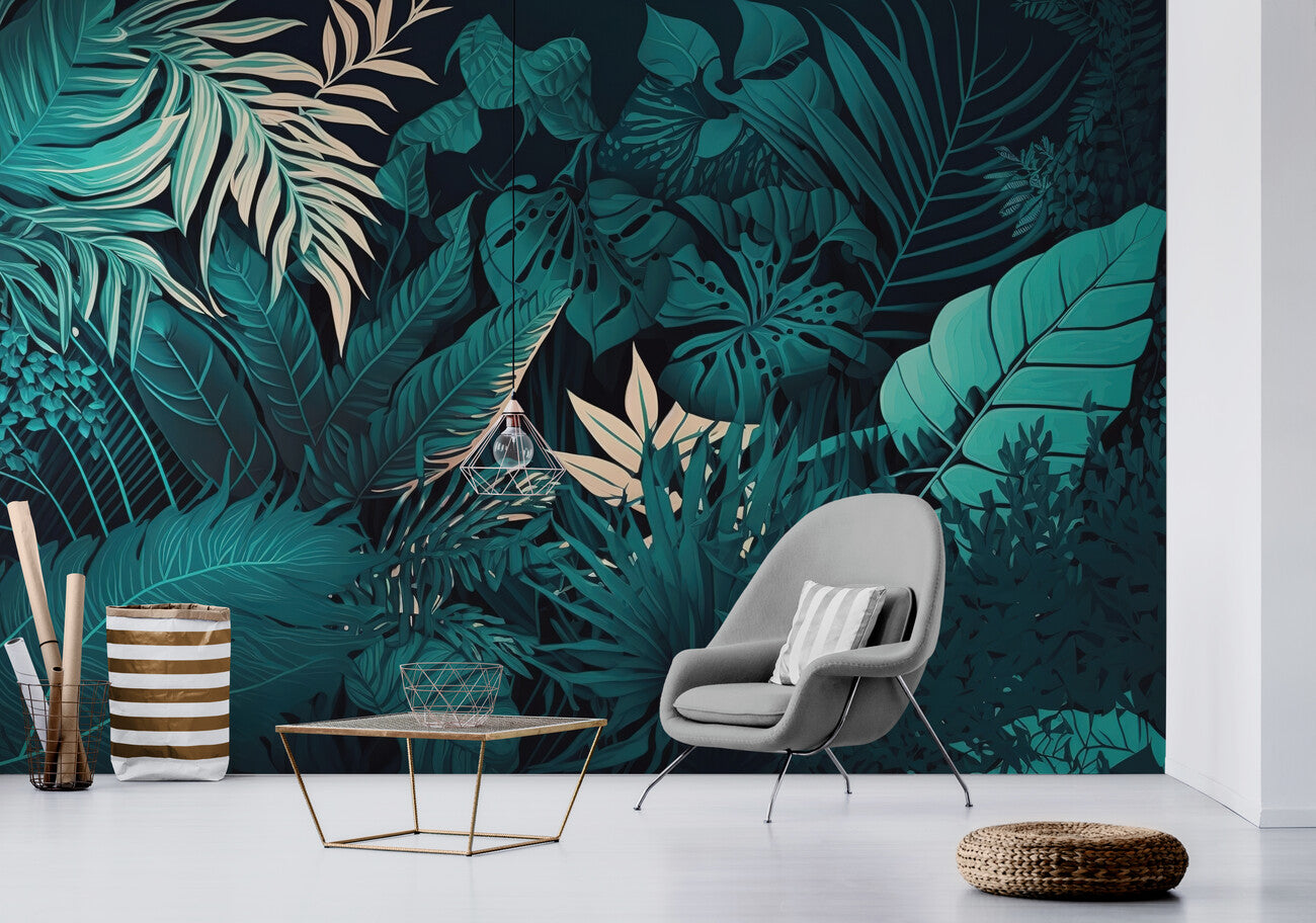Papier peint paysage plantes tropicales