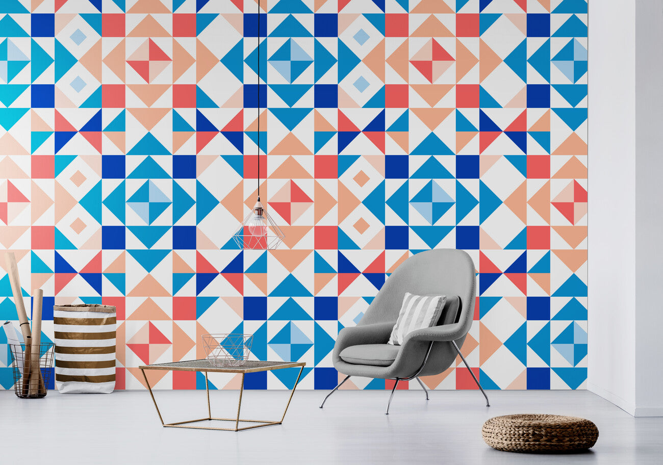 Papier peint triangle géométrique design