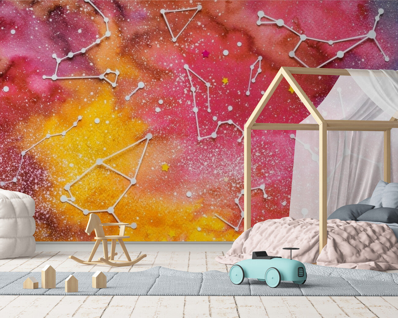 Papier peint enfant constellations
