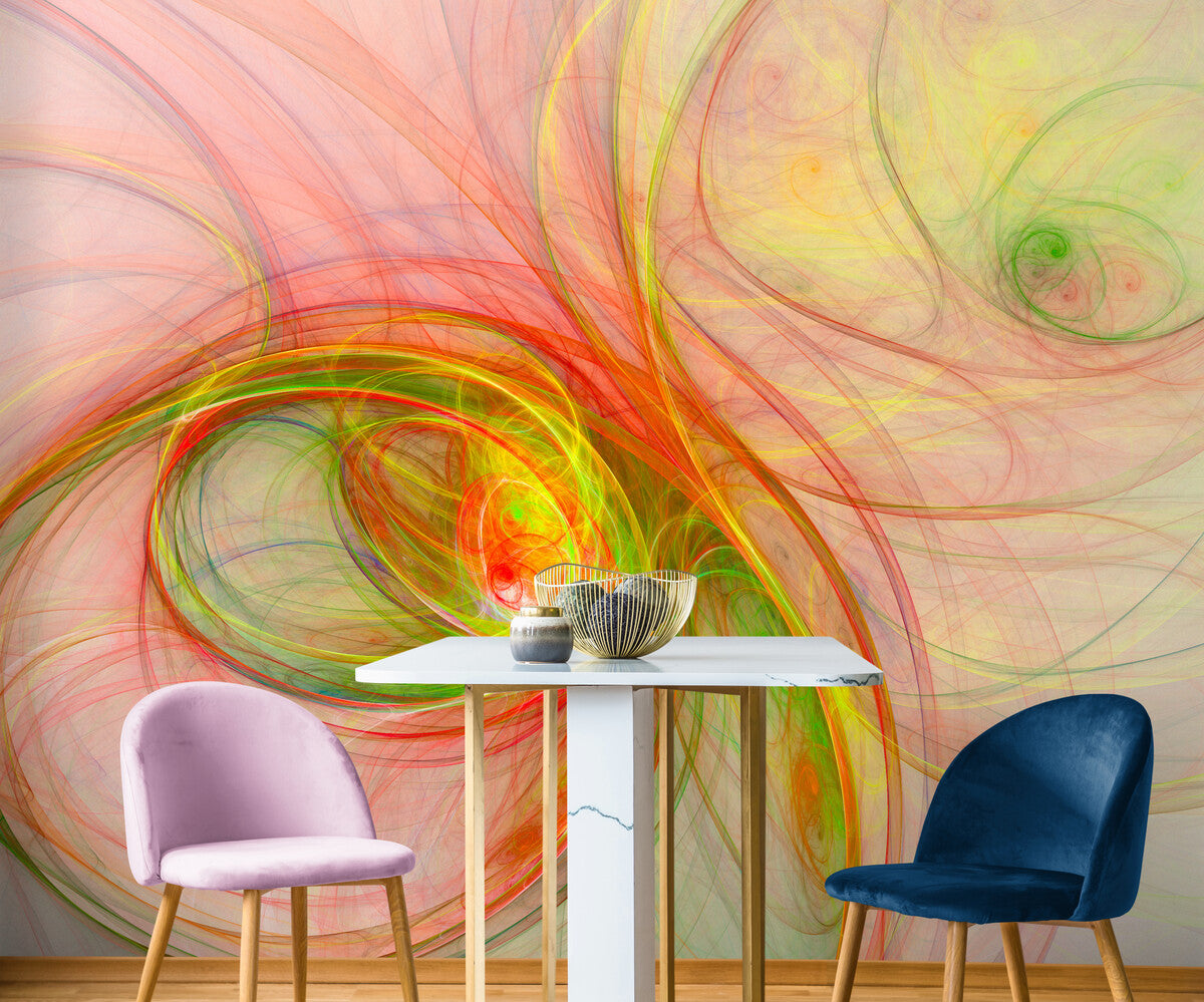 Papier peint tourbillons abstraits