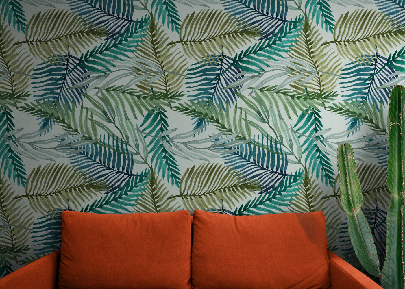 Papier peint feuillage palmiers tropicaux