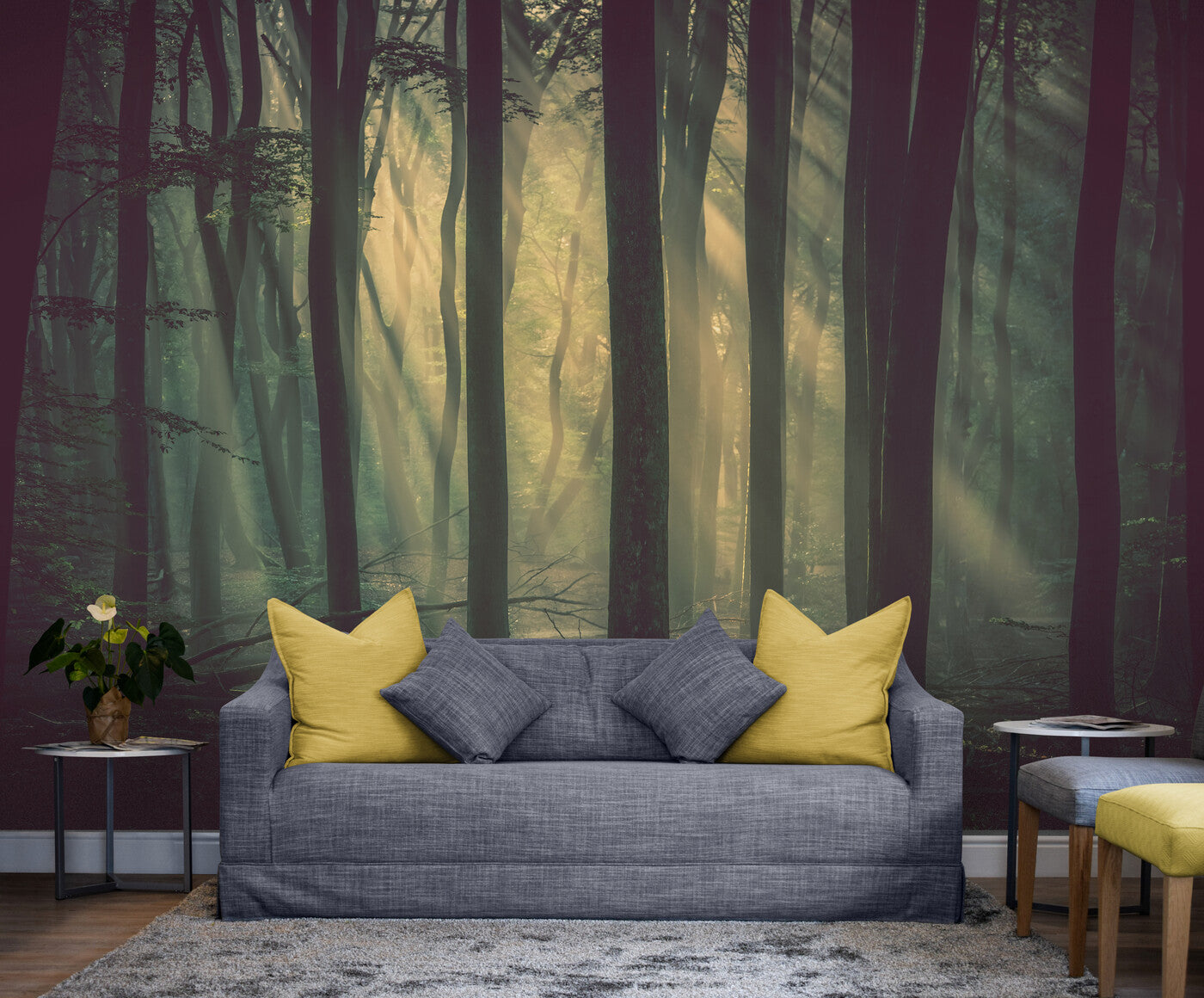 Papier peint forêt sombre