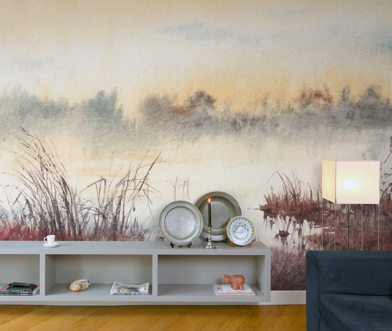 Papier peint paysage brumeux