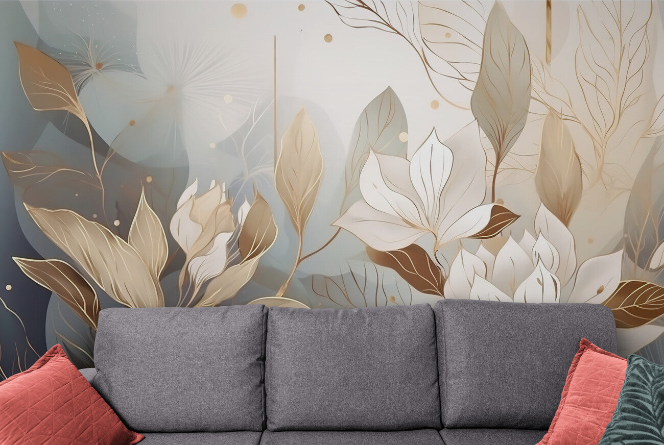 papier peint floral modern