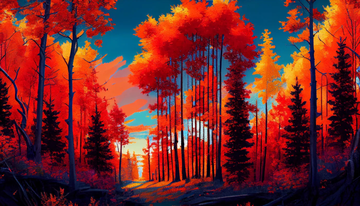 Papier peint paysage forêt modern