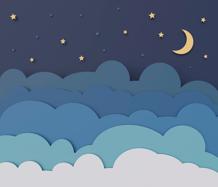 Papier peint enfant ciel étoilé