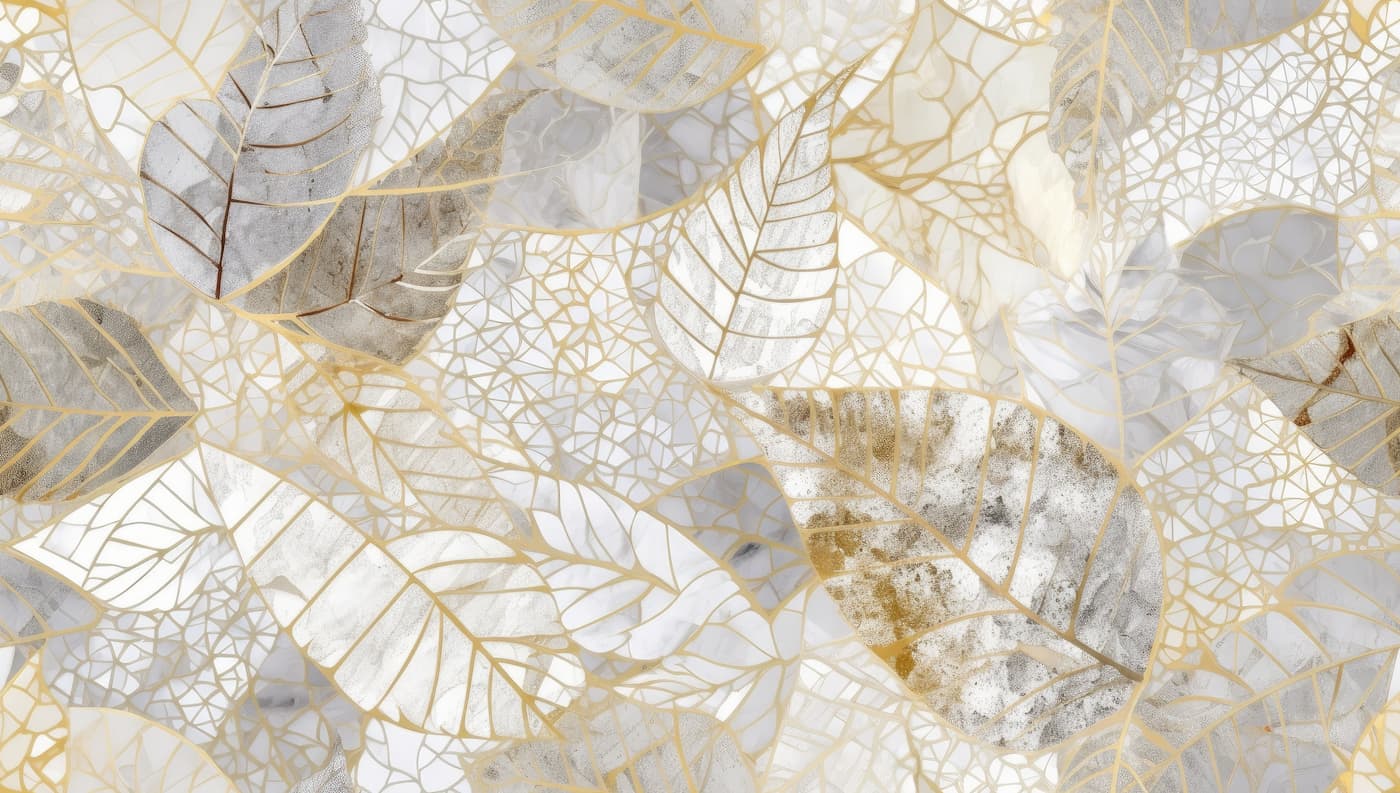 Papier peint motif feuillage