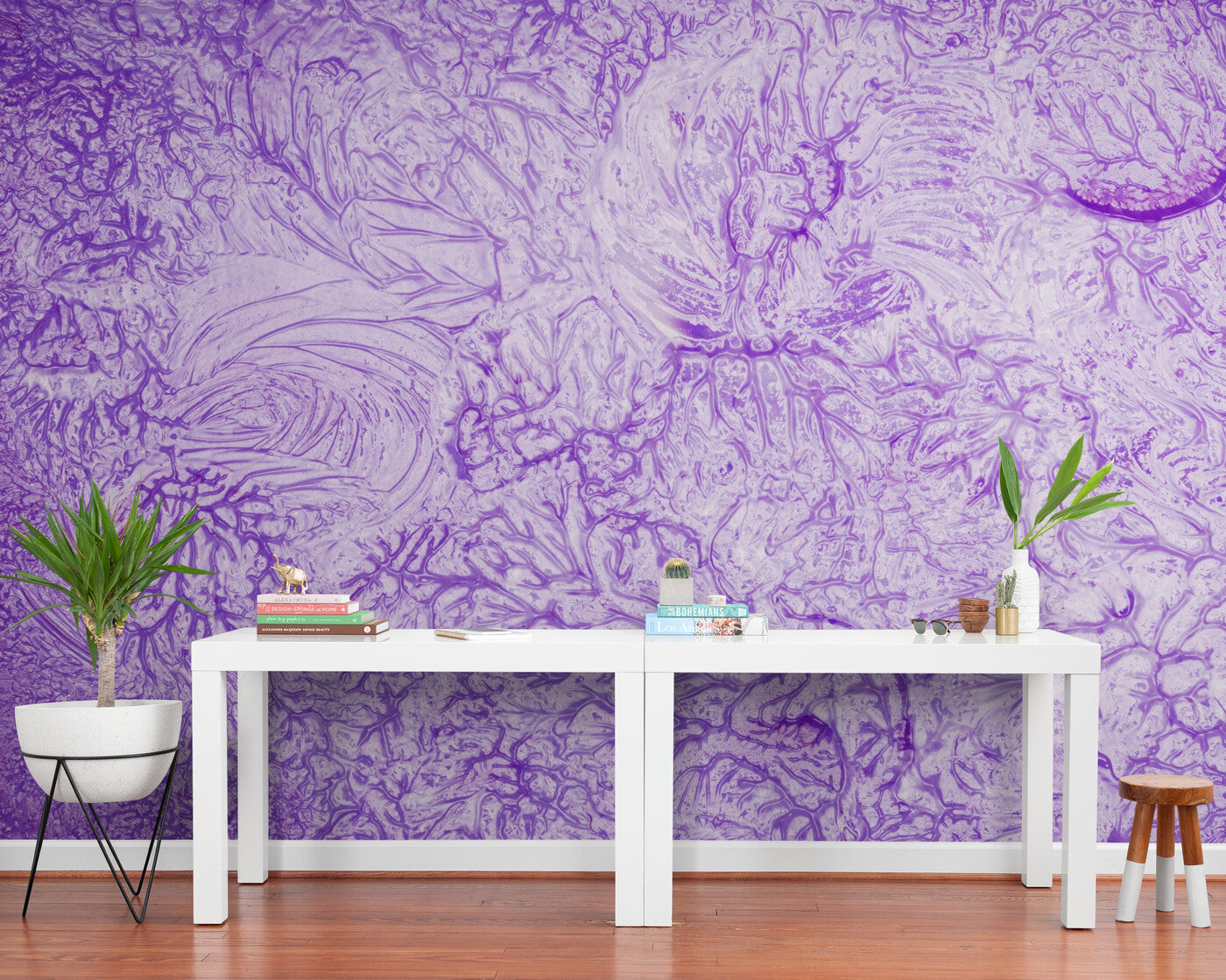 Papier peint vintage violet