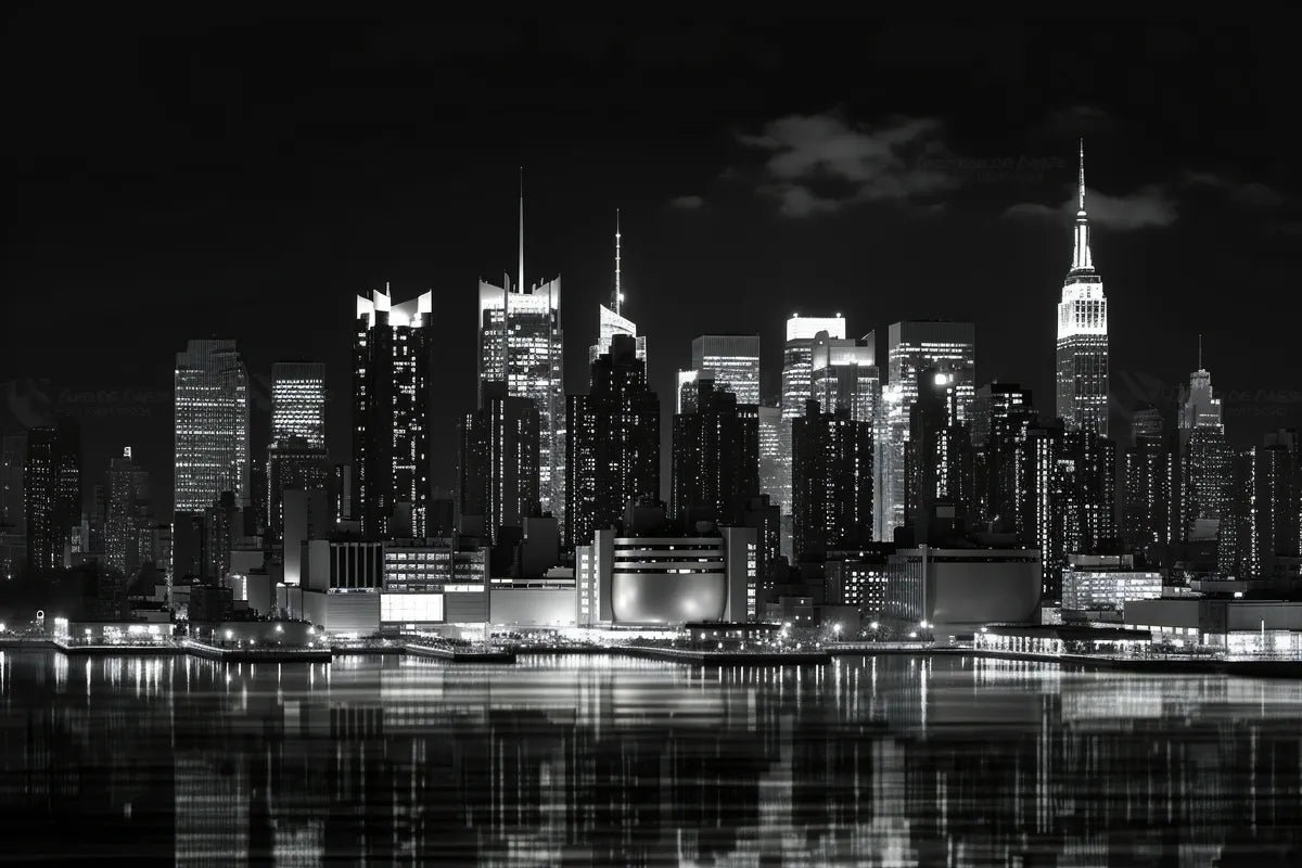 Papier peint panoramique new york la nuit