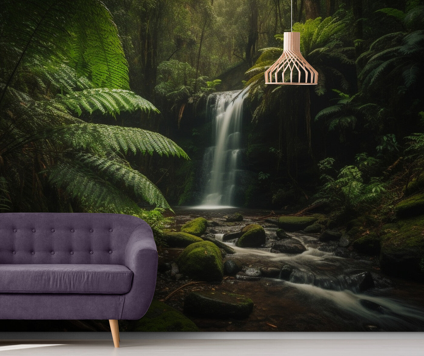 Papier peint paysage forêt tropicale