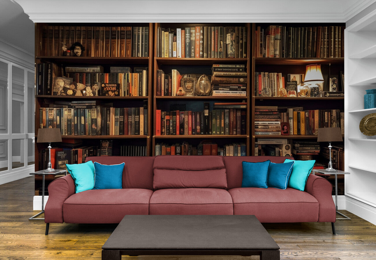 Papier peint bibliothèque