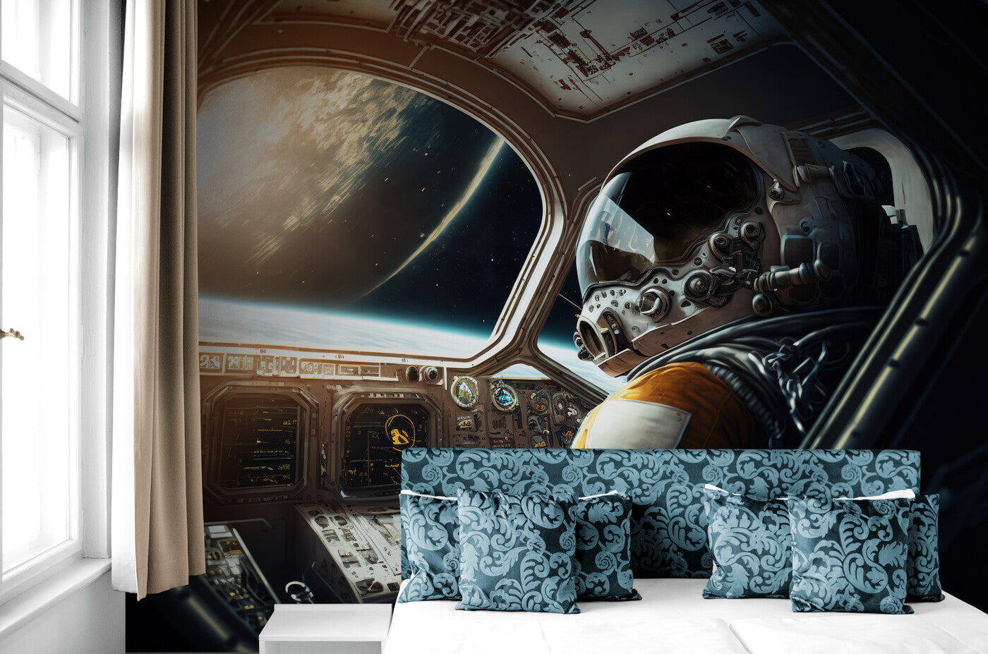Papier peint cockpit navette spatiale