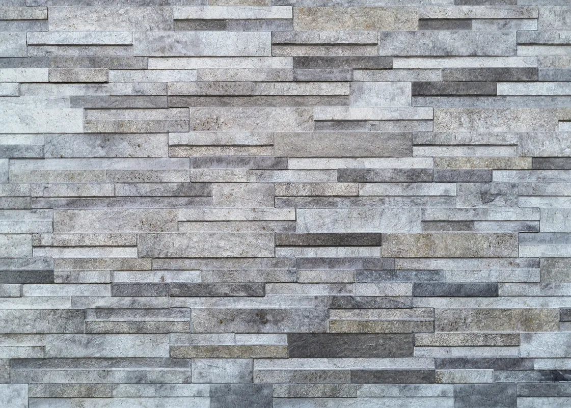 Papier peint mur de parement gris