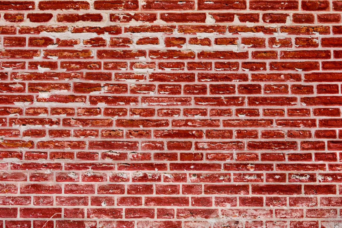 Papier peint briques rouge et blanche retro