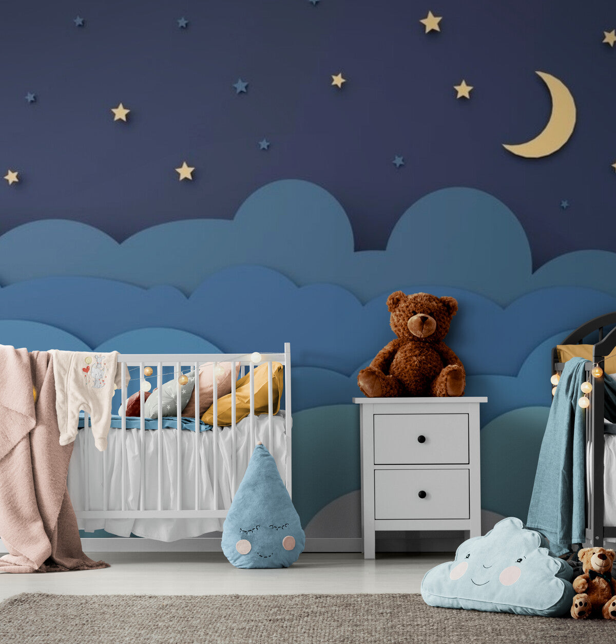 Papier peint enfant ciel étoilé