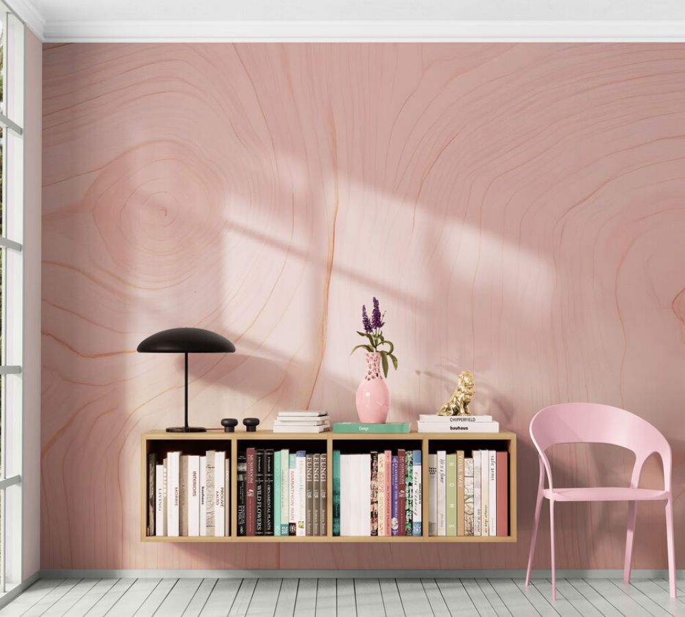 Papier peint bois de rose tapisserie mur deco
