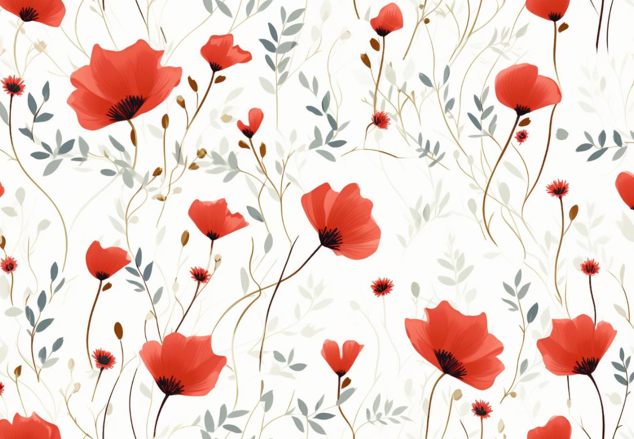 Papier peint coquelicot