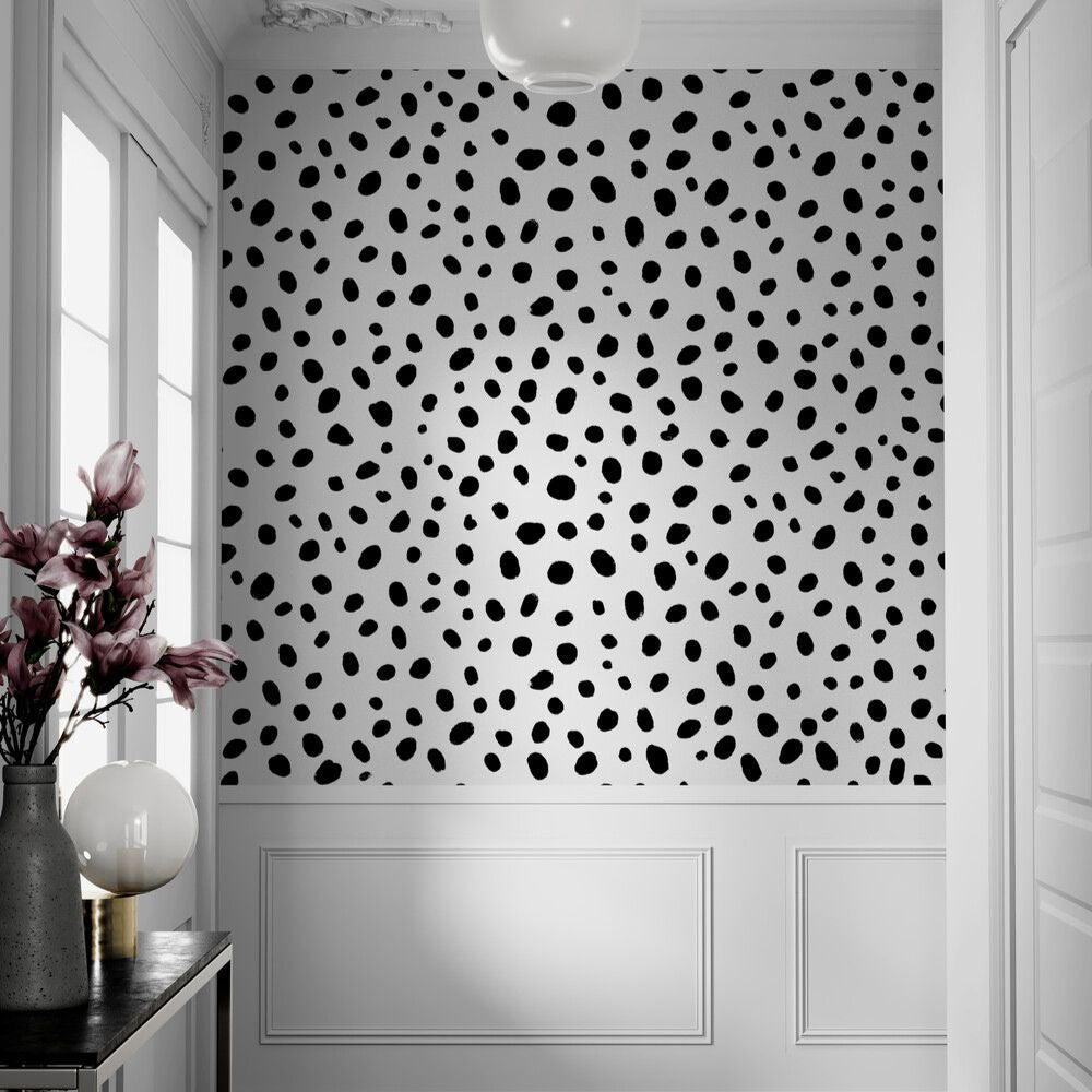 Papier peint noir et blanc