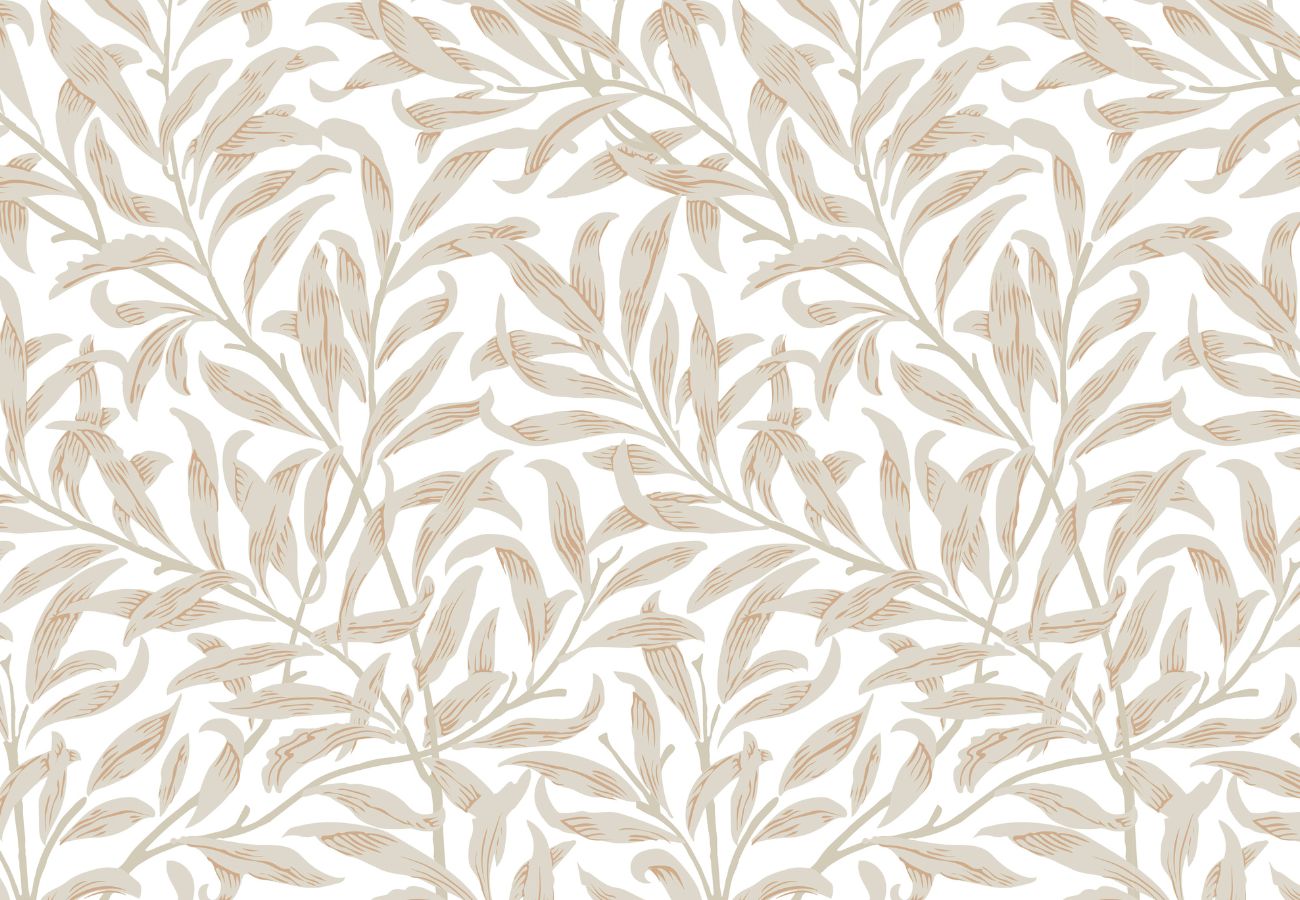 Papier peint feuillage beige