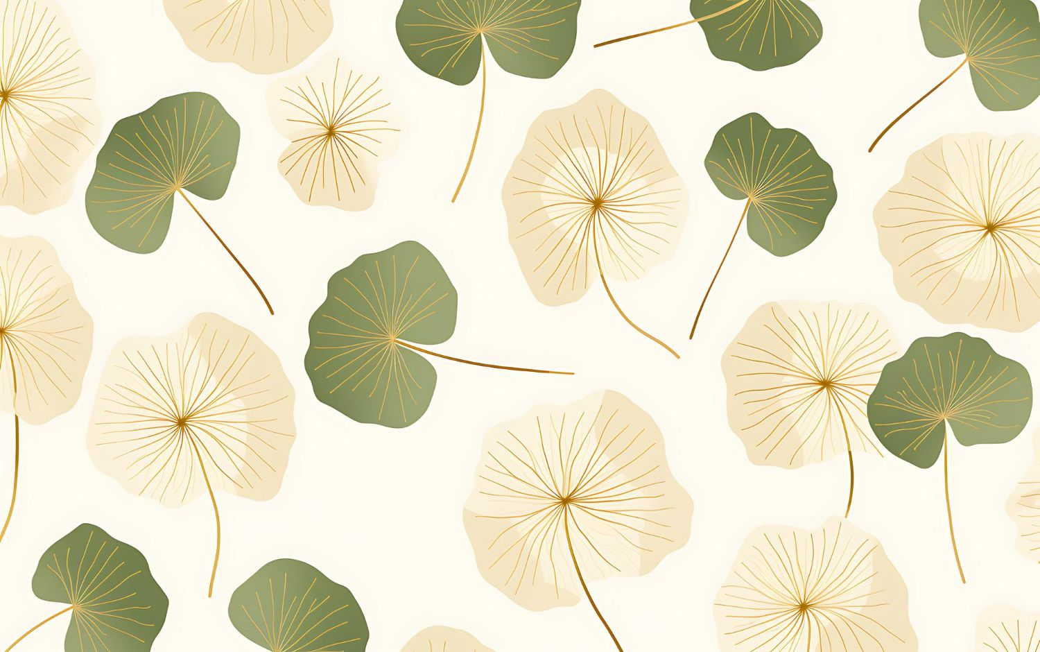 Papier peint fleur de ginkgo