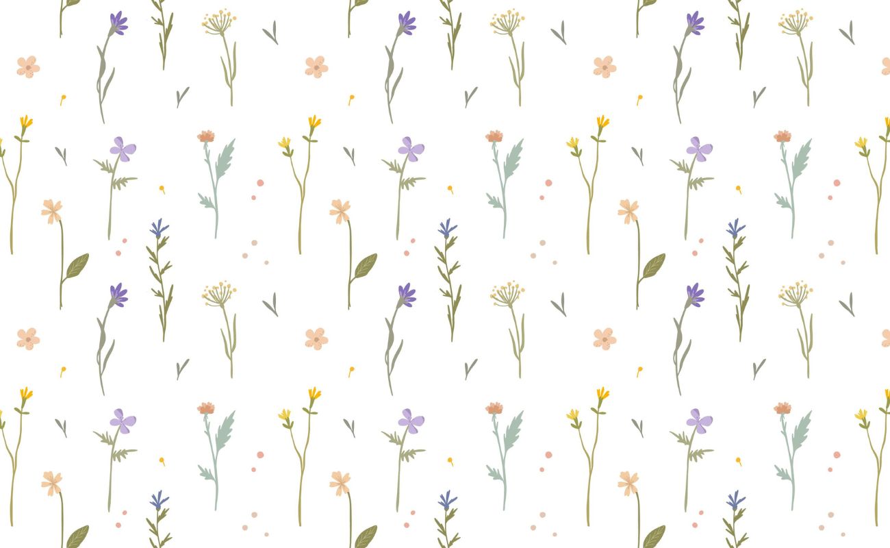 Papier peint fleurs des champs