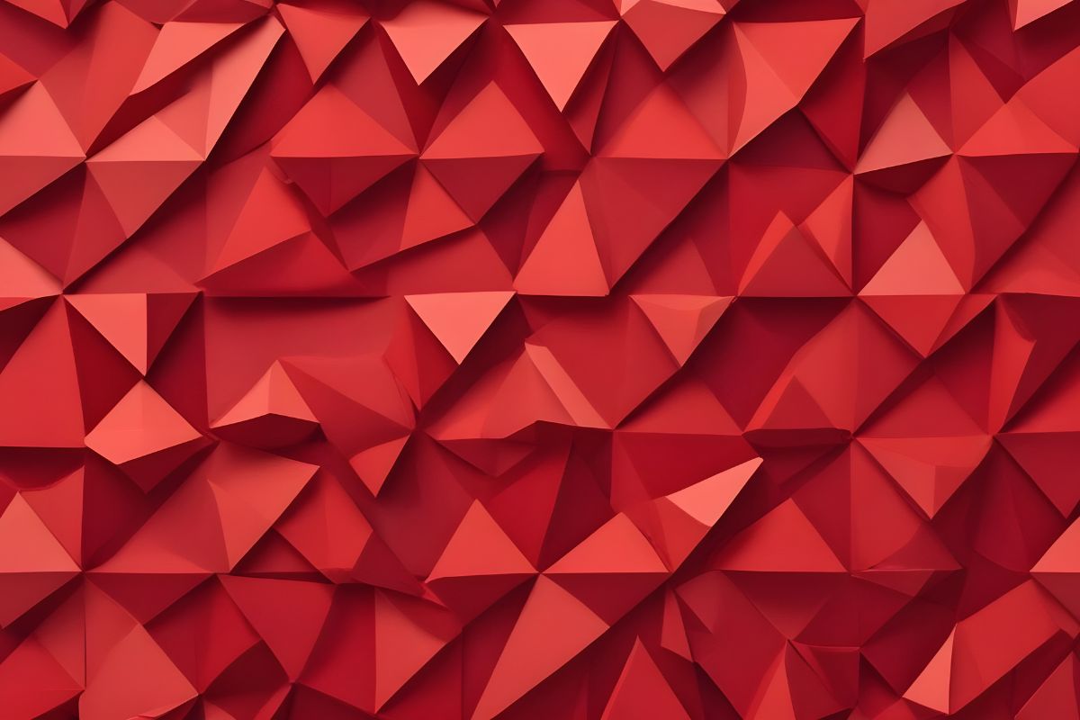 Papier peint géométrique rouge