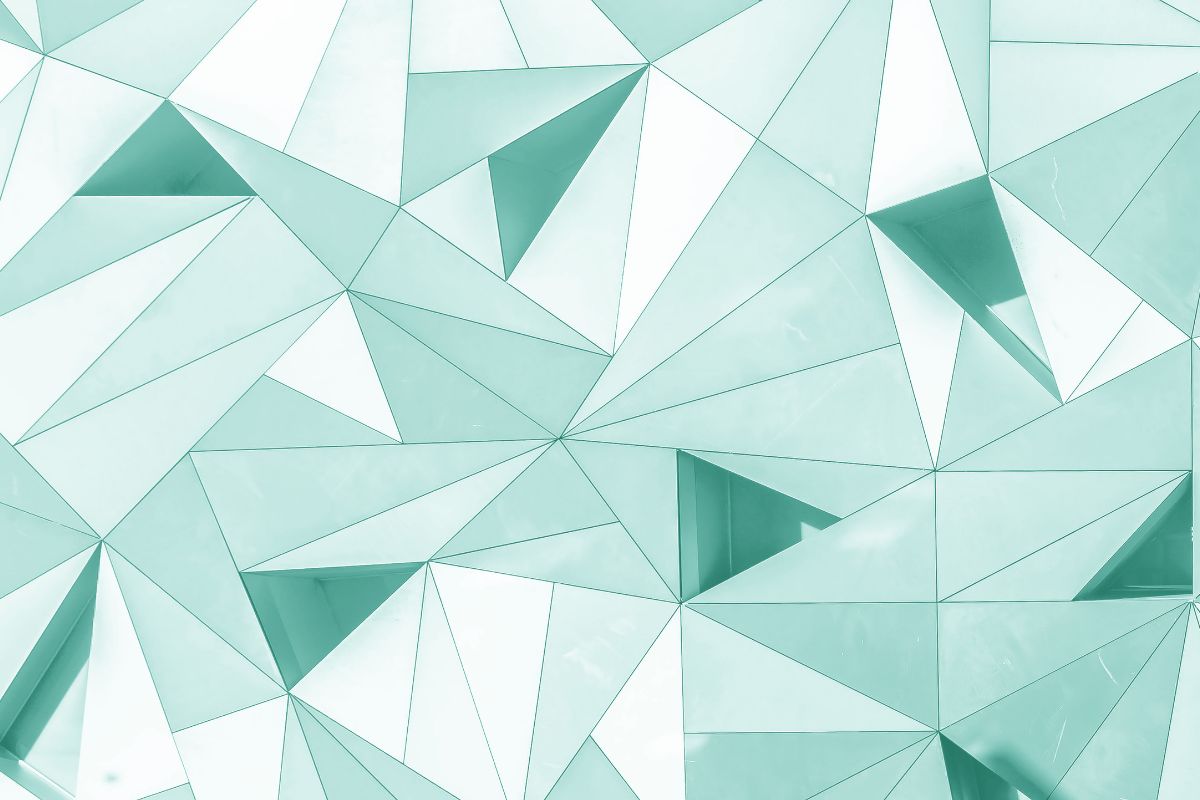 Papier peint géométrique vert d'eau