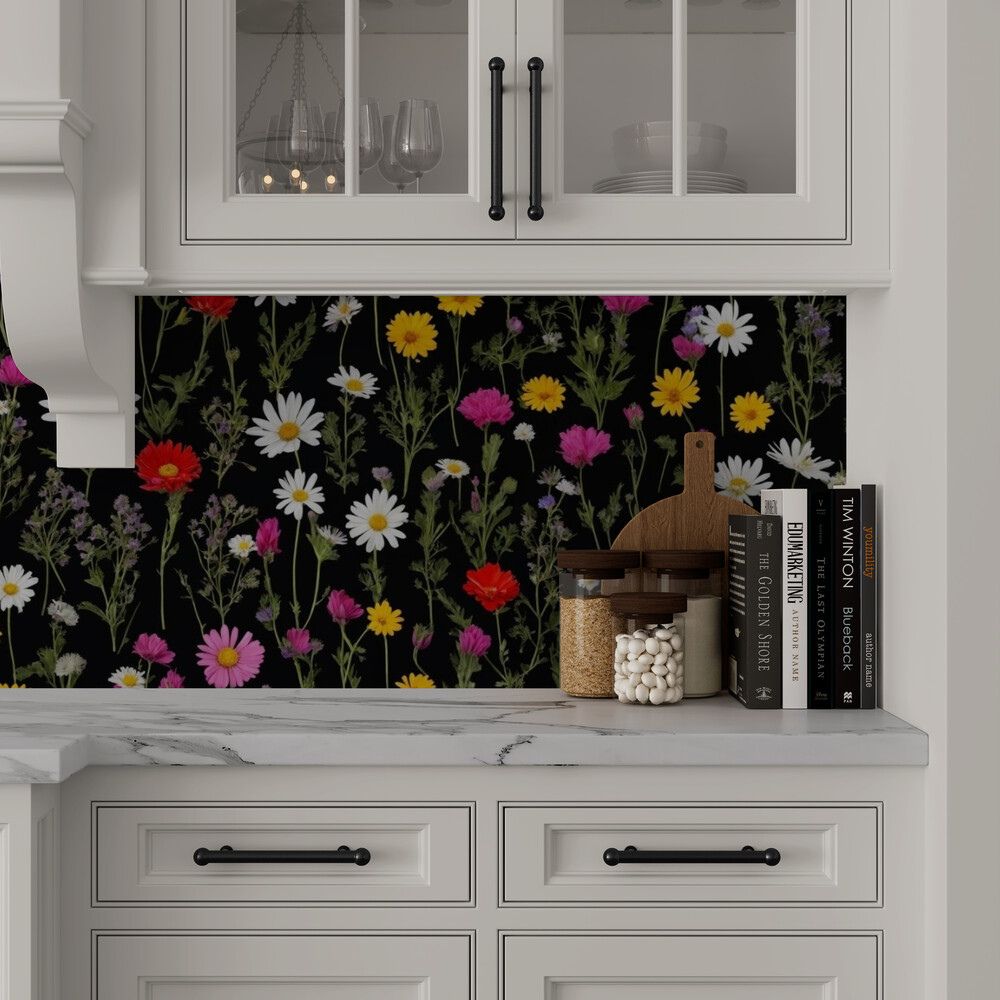 Papier peint jardin fleuri