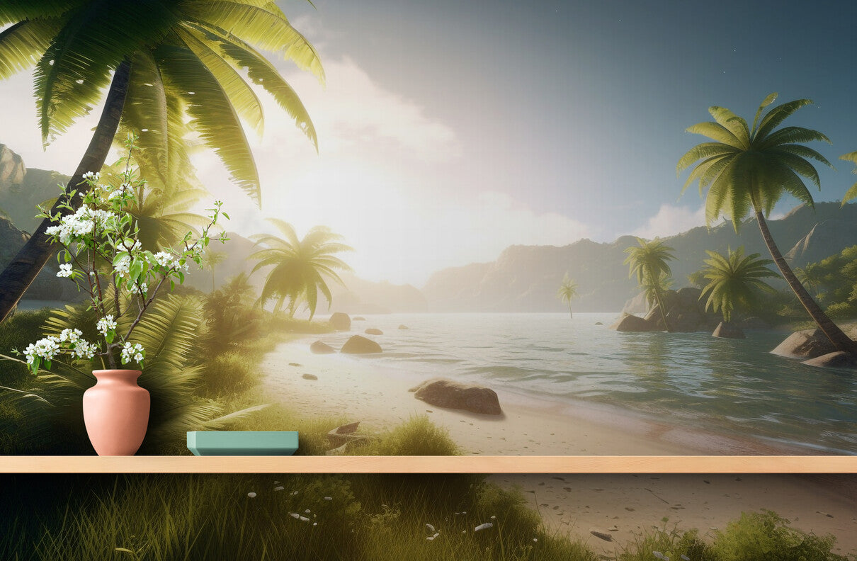 Papier peint panoramique paysage tropical