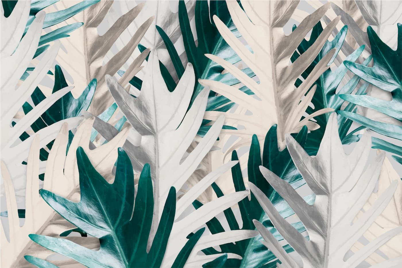 Papier peint feuillage moderne