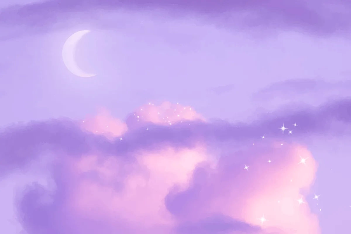 Papier peint nuages et lune