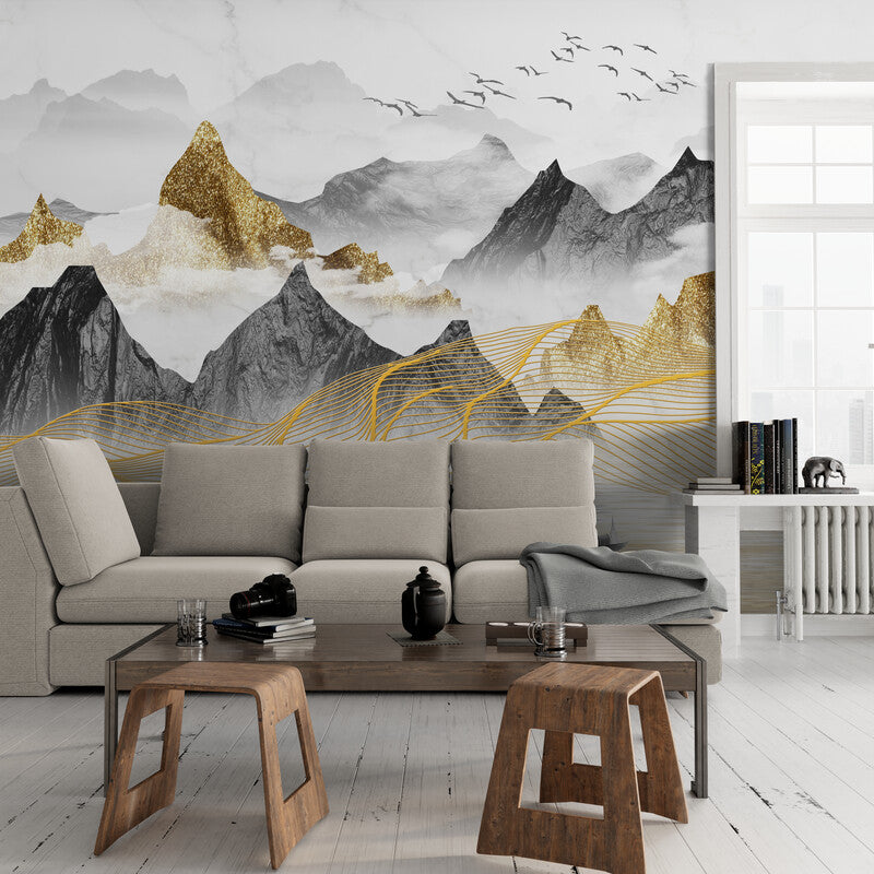 Papier peint montagnes chinoise