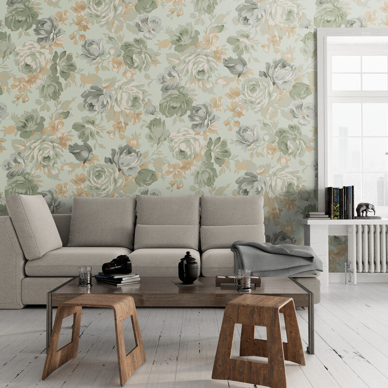 Papier peint floral vintage