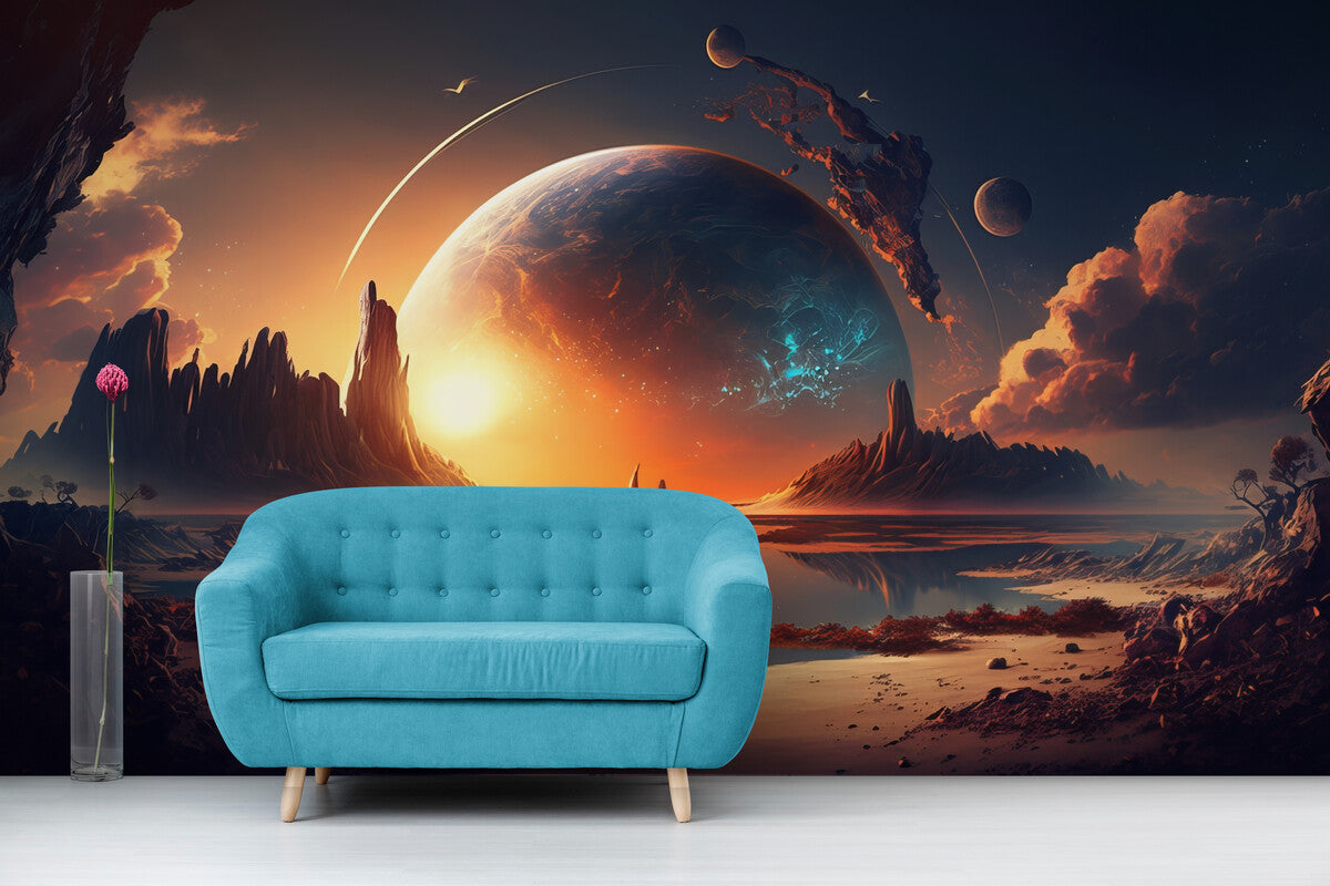 Papier peint planète paysage étranger