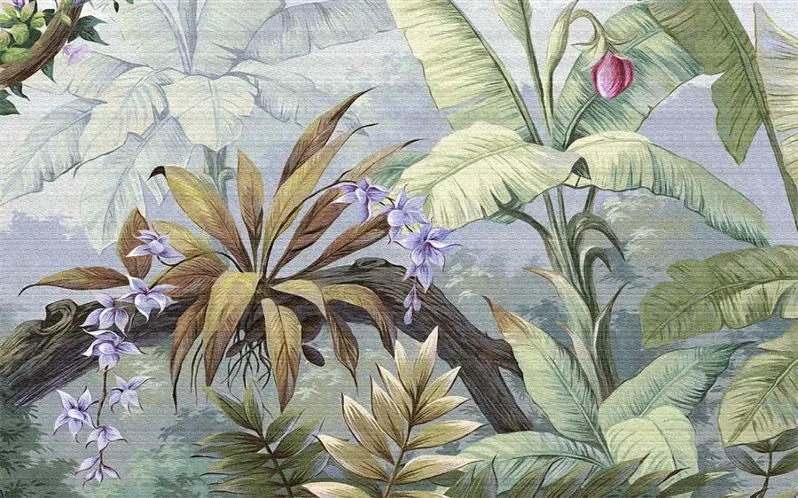 Papier peint plantes tropicales design
