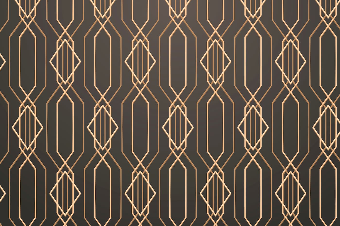 Papier peint ligne géométrique bronze